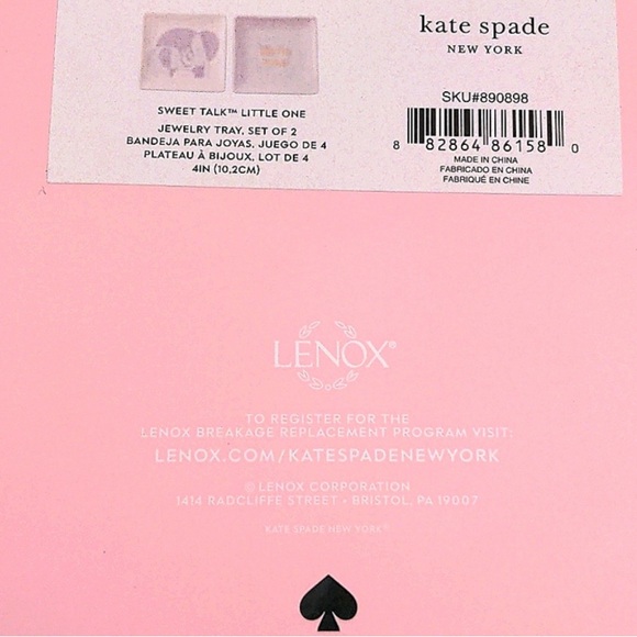 NEW Kate Spade Lenox® Sweet Talk Little One Trinket Dish Set - Picture 8 of 9